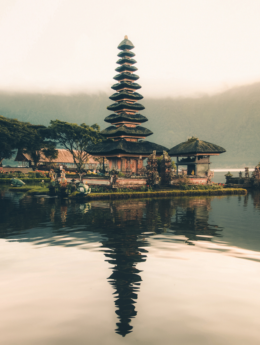 Pagoda Beside Body Of Water